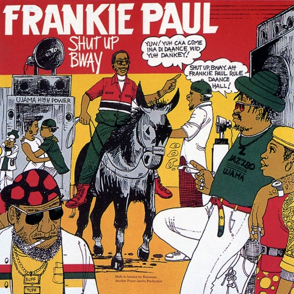 L'album "Shut up bway" de Frankie Paul dont la pochette a été dessinée par Limonious en 1986.